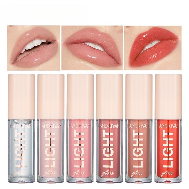 Lip Gloss Lip Color Mirror Finish Luminous Liquid Polish Glossy Glass 12 Color Moisturizing Pearlescent Lip Balm