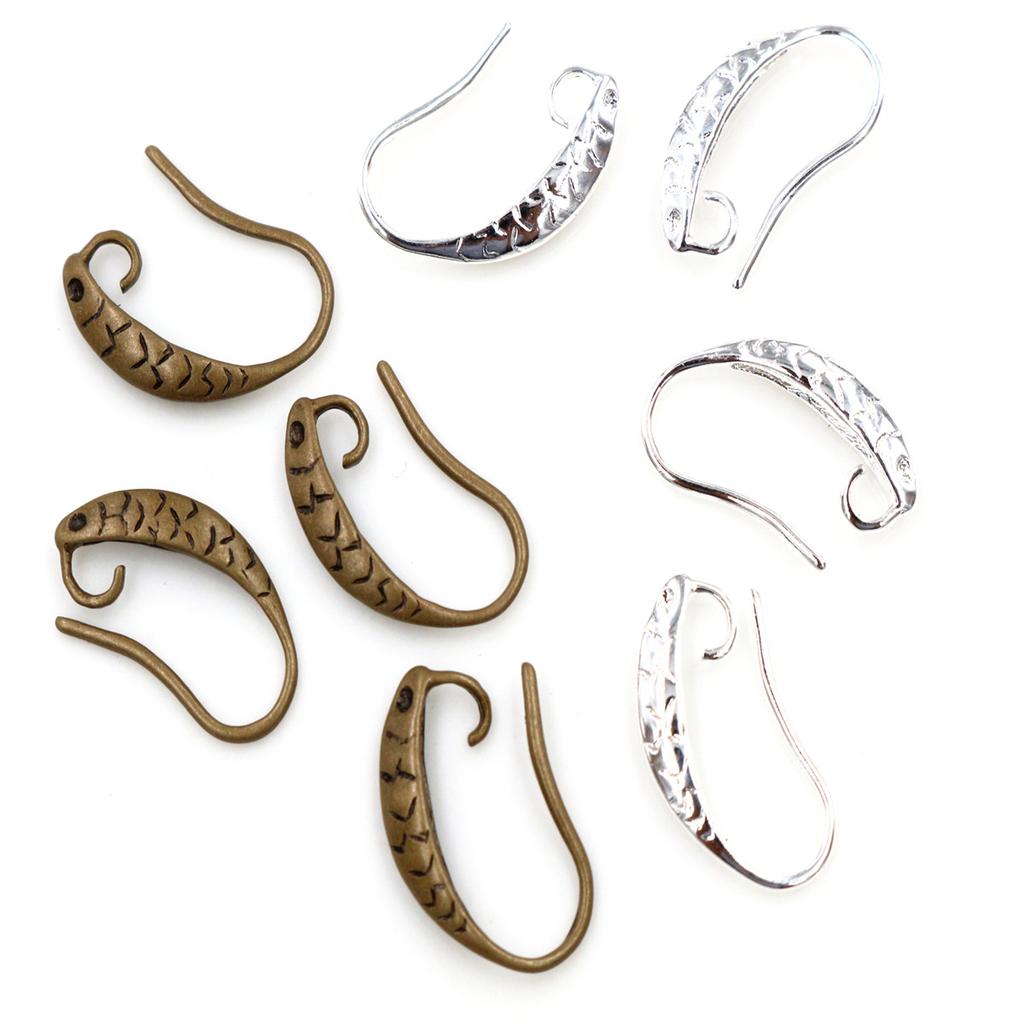 20pcs 3-Styles Gold Bronze Silver Plated Brass French Earring Hooks Wire Settings Base Settings Whole Sale