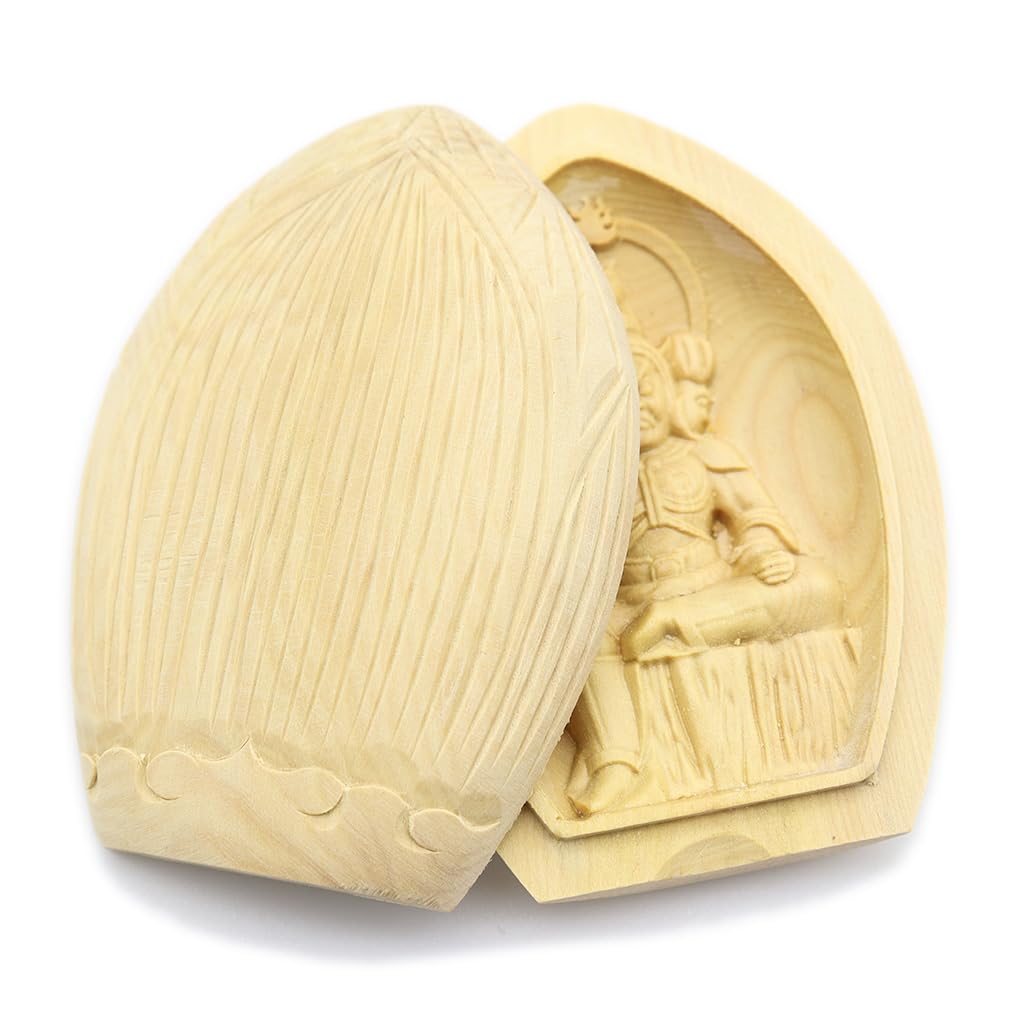 Special Buddhist Statue Gozu Tenno Incense Holder Buddha Guardian Height Width Boxwood Wood 17616 Kurita's [Guardian Deity] Lotus-Shaped Buddha/Pocket