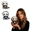 Plush Skull Doll Halloween Decoration Soft Stuffed Toy Skeleton Figure Sitting Pose Indoor Outdoor Display Collectible
