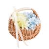 Woven Handmade Flower Basket Exquisite Wicker Basket with Handle for Wedding Centerpieces Flower Arrangement Decor