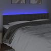 VidaXL LED Headboard Bedroom Furniture Double Bed Accessory Head of Bed Frame Interior Dark Grey 3122101