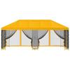 Pavilion with Side Walls 6 X 3 M Yellow Polyester and Steel 190 G M²