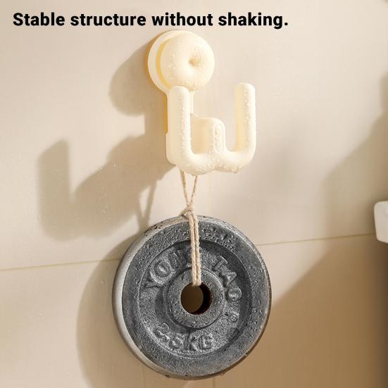 Yousheng Suction Cup Slipper Hook, No Drill Wall Mount Vertical Storage, Moisture Proof Corrosion Resistant Organizer, for Bathroom