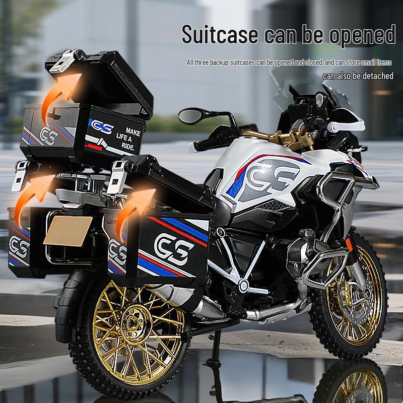Baoma Waterbird R1250 Alloy Motorcycle Model 1:10 with Sound and Light Simulation, Boxed Collectible Toy