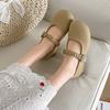 Fashion Temperament Retro Flat Bottom Shallow Mouth Single Shoes Women's Summer 2025 New Models with Skirts Versatile Inner Height Increase Mary J