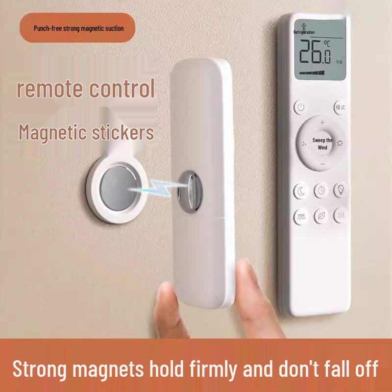 Magnetic Wall Mount for TV & AC Remote Control with Double-Sided Suction Hook