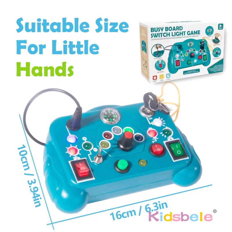 Busy Board Sensory Toys With Light Switch Control Board Montessori  Travel Learning Activities Toy Ideal Gift For Preschoolers