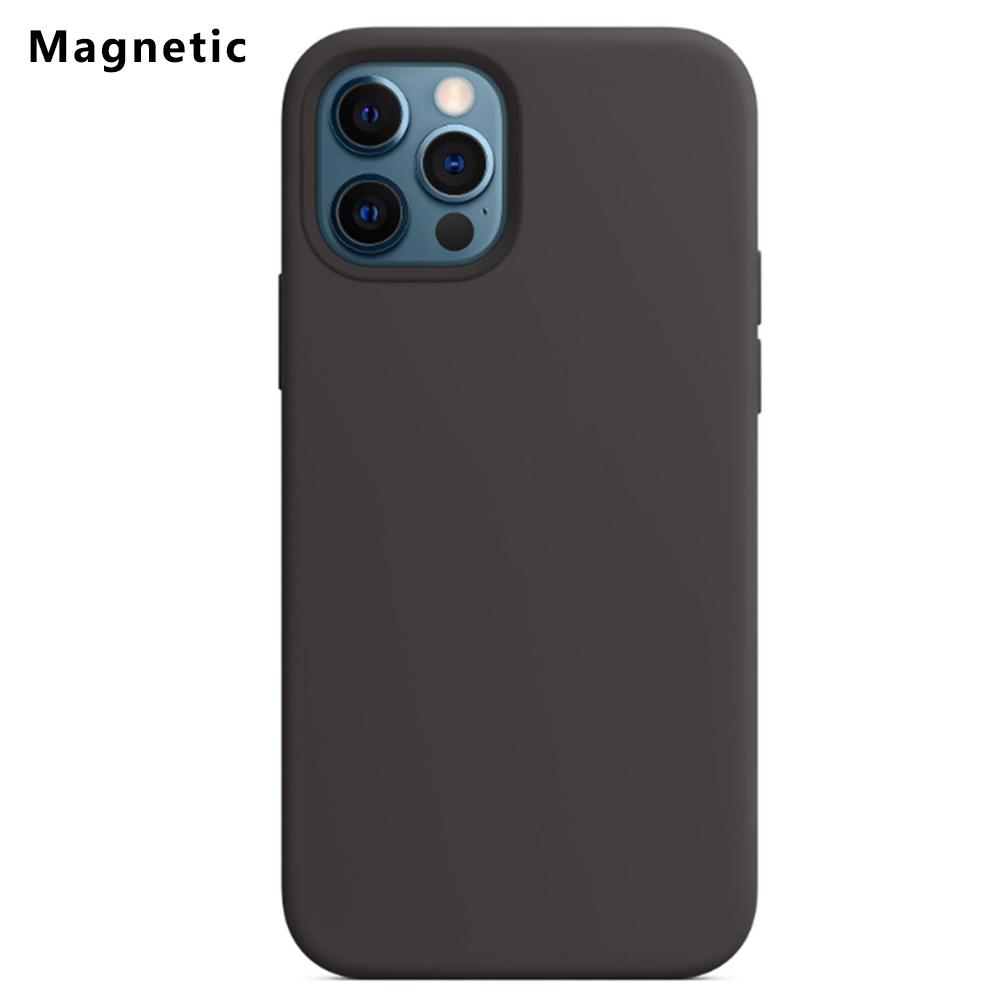 For iPhone 12 Pro Max Compatible with MagSafe Liquid Silicone Phone Back Cover (No Logo)