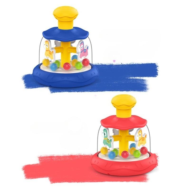 Baby Press Rotating Toy Skills Educational Toy Pink Green Press Spinning Animals Educational Toy Interactive Games Birthday Gift