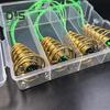 4Pcs/Set Trap Fishing Hook with Spring Carp Feeder Tangle-Free Heavy Duty Green Line Metal Barbed Fish Hook Rig Carp Fishing Accessories
