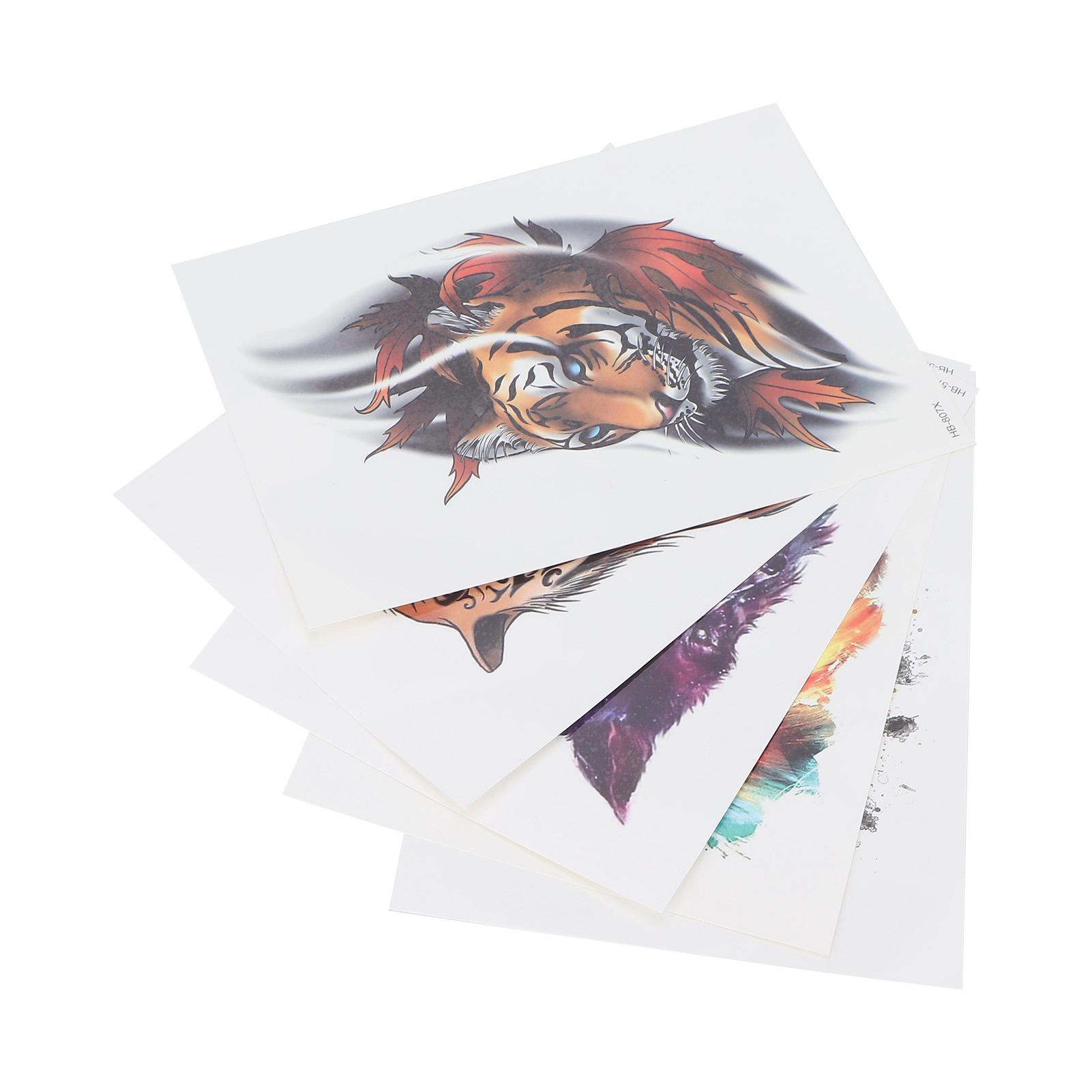 

5 шт. Временная тату-наклейка на половину руки, водостойкая, долговечная, тату-наклейки для мужчин