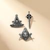 1 Peça Design de Cabeça de Leão Solar Emblema Maçônico Broches Insígnia Maçônica Emblema Maçônico Vintage Broches em Forma de Espada