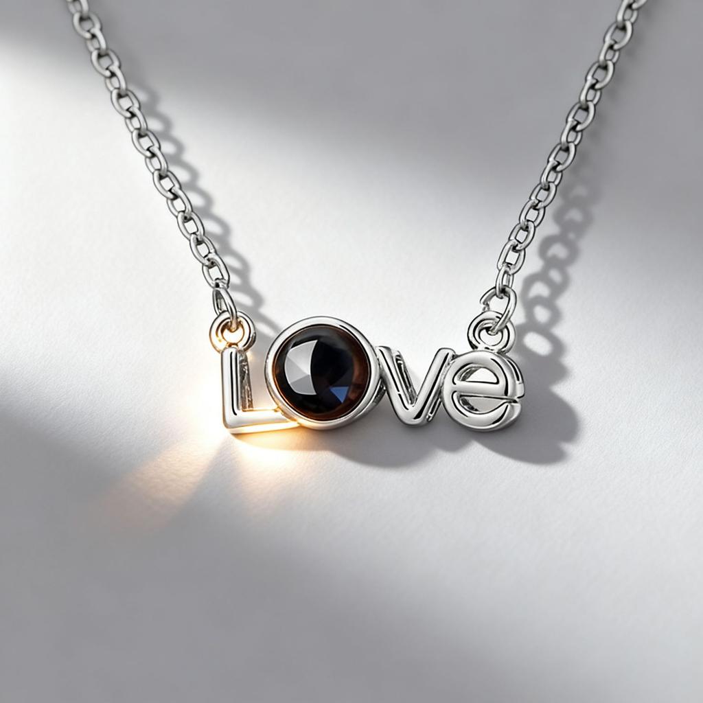 Projection titanium steel necklace women's simple light luxury accessories gift