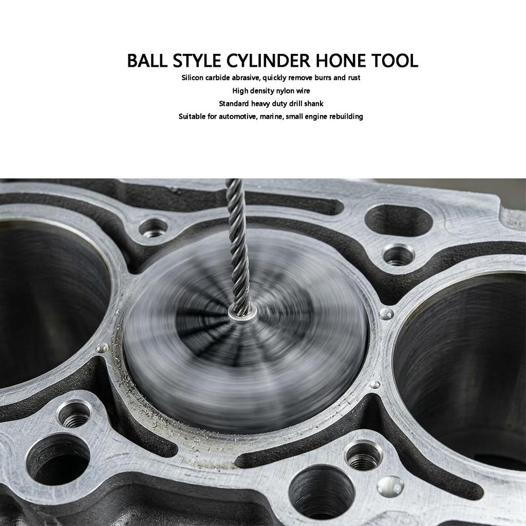 Cylinder Hone Tool Silicon Carbide S 320 Grit Hone Brush for Automotive Marine Small Engine Rebuilding 105mm Diameter