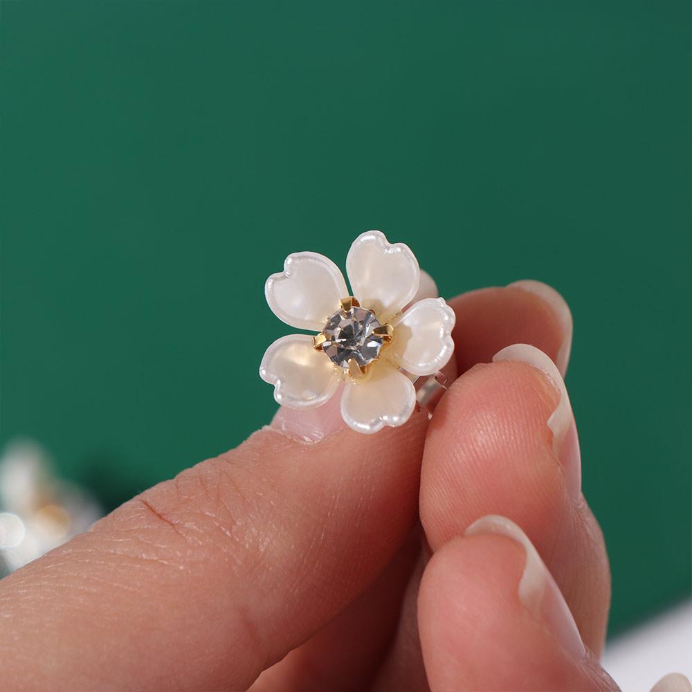 10pcs Dread Locks Flower Decor Hair Ring Metal Cuff Headwear Dreadlocks Beads DIY Charm Hair Braid Rings Clips Hair Jewelry