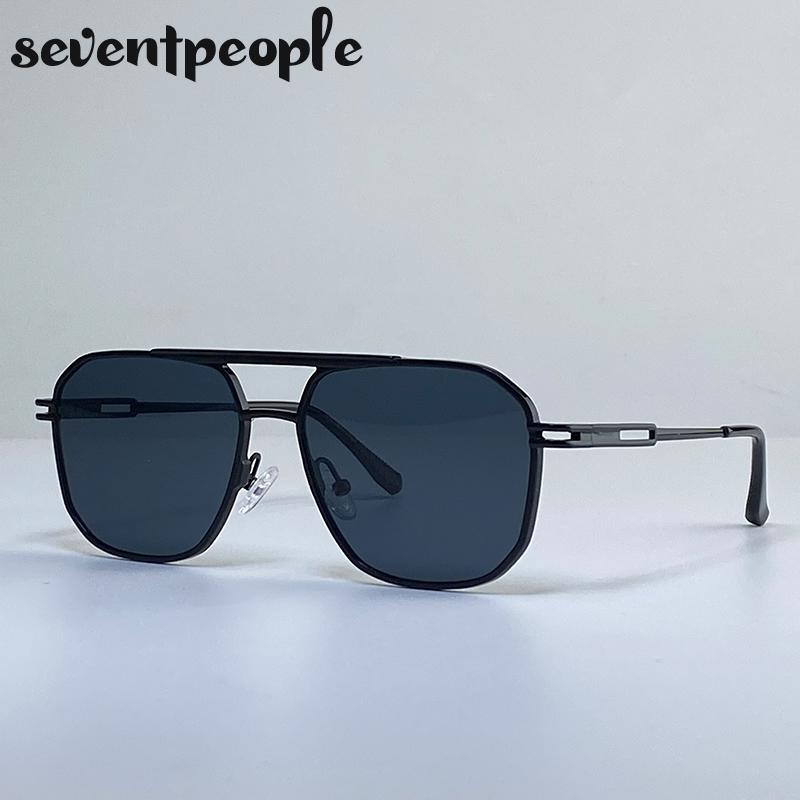 Vintage Steampunk Square Sunglasses Women  Luxury Brand Classic Gold Double Beam Sunglass Retro Driving Shades For Ladies