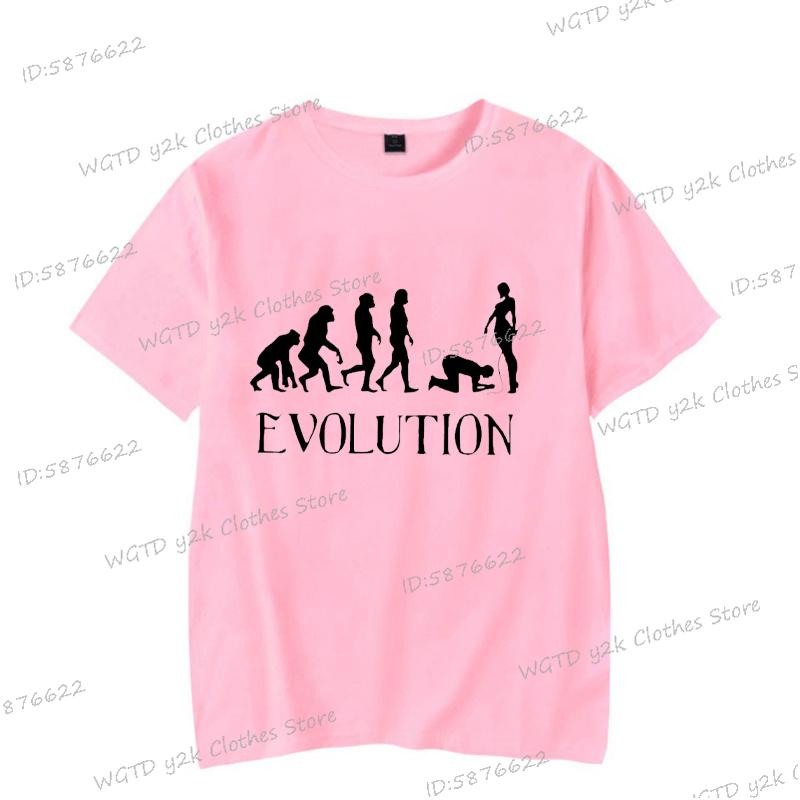 Funny BDSM Evolution T-Shirts for Men Women Harajuku BDSM Evolution Trend Streetwear Round Neck Short Sleeve Unisex T Shirt