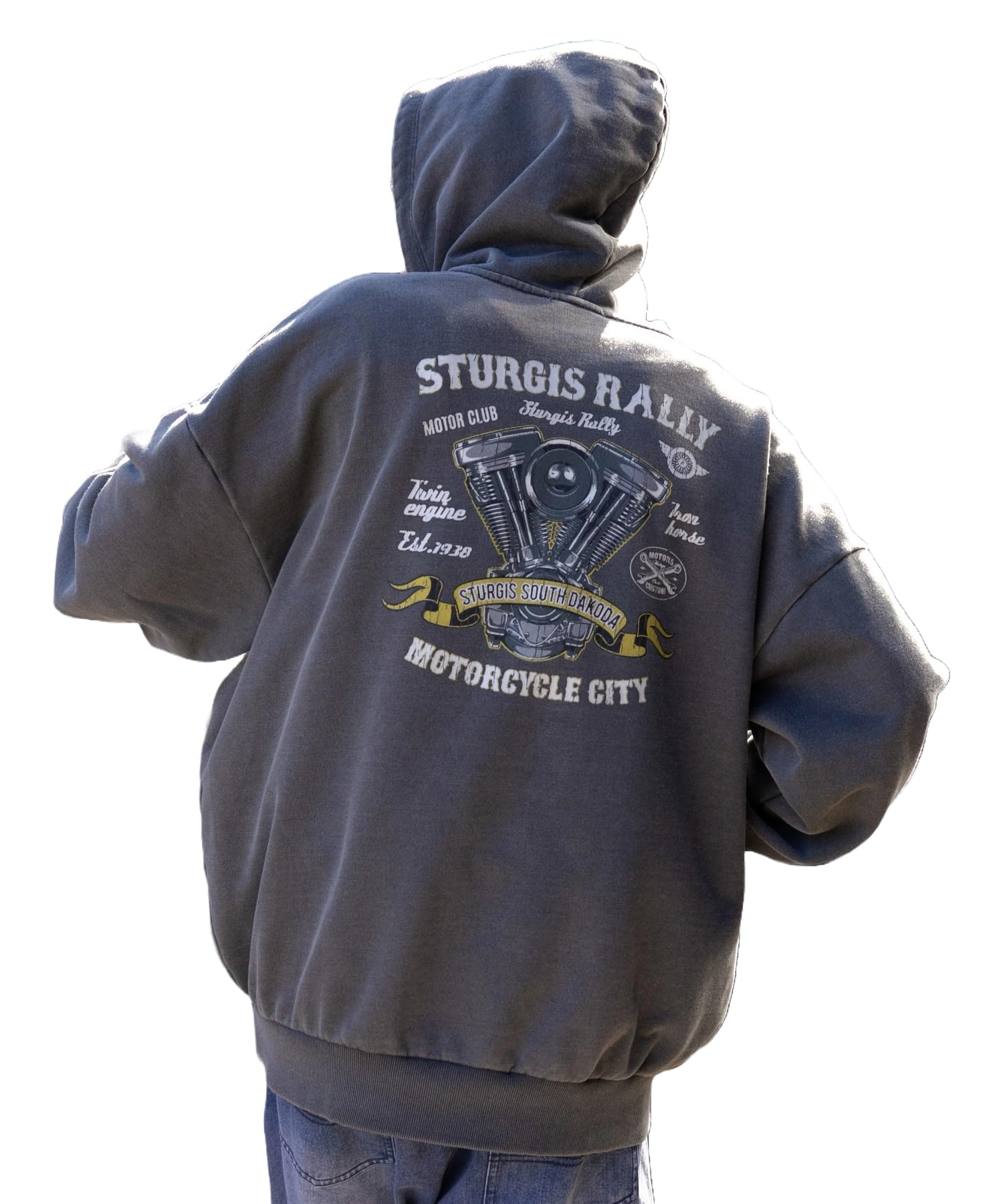 

WEGO Unisex Pigment Graphic Oversized Loose Perfect Size Pattern 3 Hoodie/Sweatshirt, Silhouette, Streetwear, Fit, Gift, Spring/Autumn/Winter, Men s,