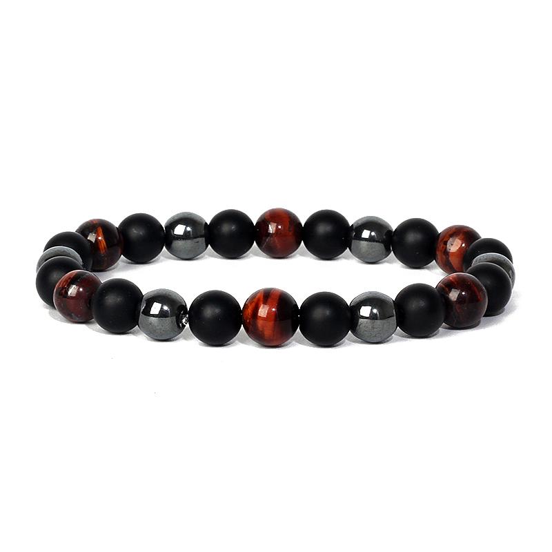 Facted Obsidian Hematite Tiger Eye Bracelets for Magnetic Health Protection Soul Jewelry Nature Stone Beads Bracelet Men Pulsera