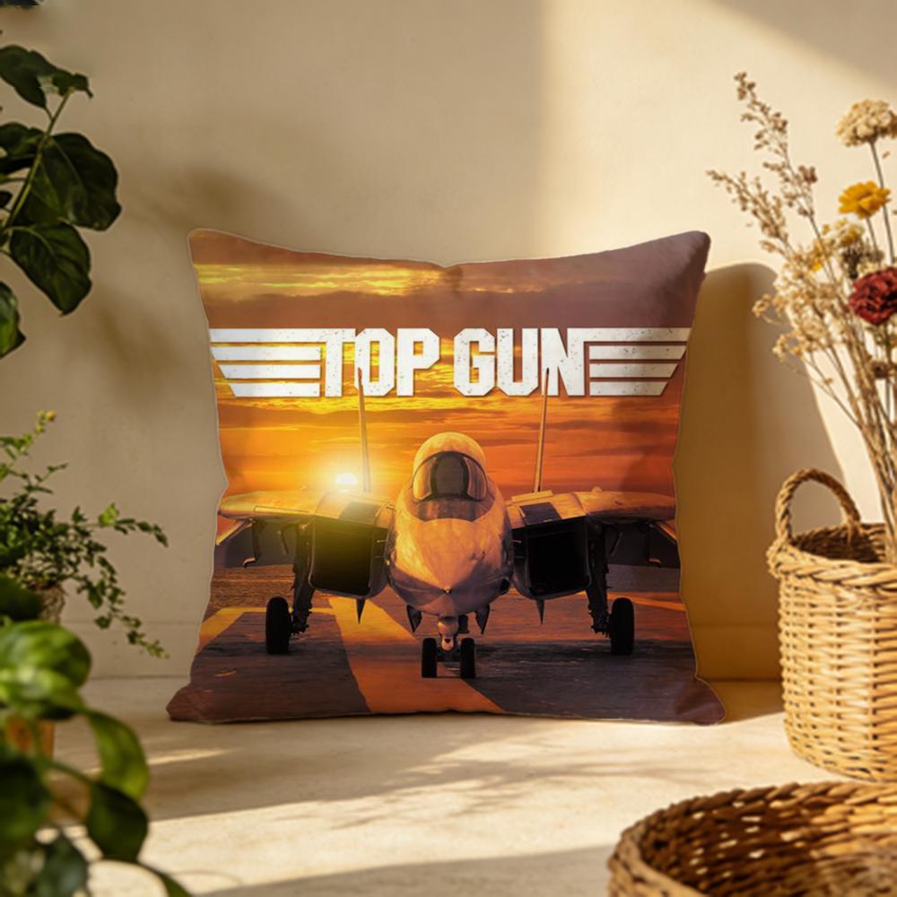 Trendy TTop Gunable Cushion Cover Versatile DoubleSided Pillow Case Fit for Sofa Bed Car Daily Decor