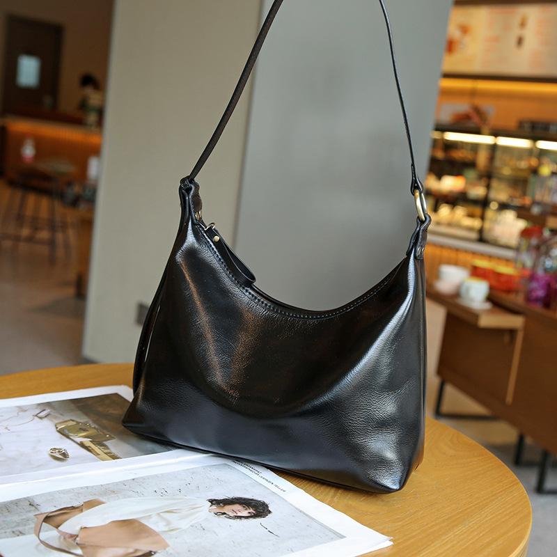 Dameshandtas Crossbodytas Premium uitstraling niche leer plantaardig gelooid eerste laag rundleer Schoudertas Grote capaciteit forensentas