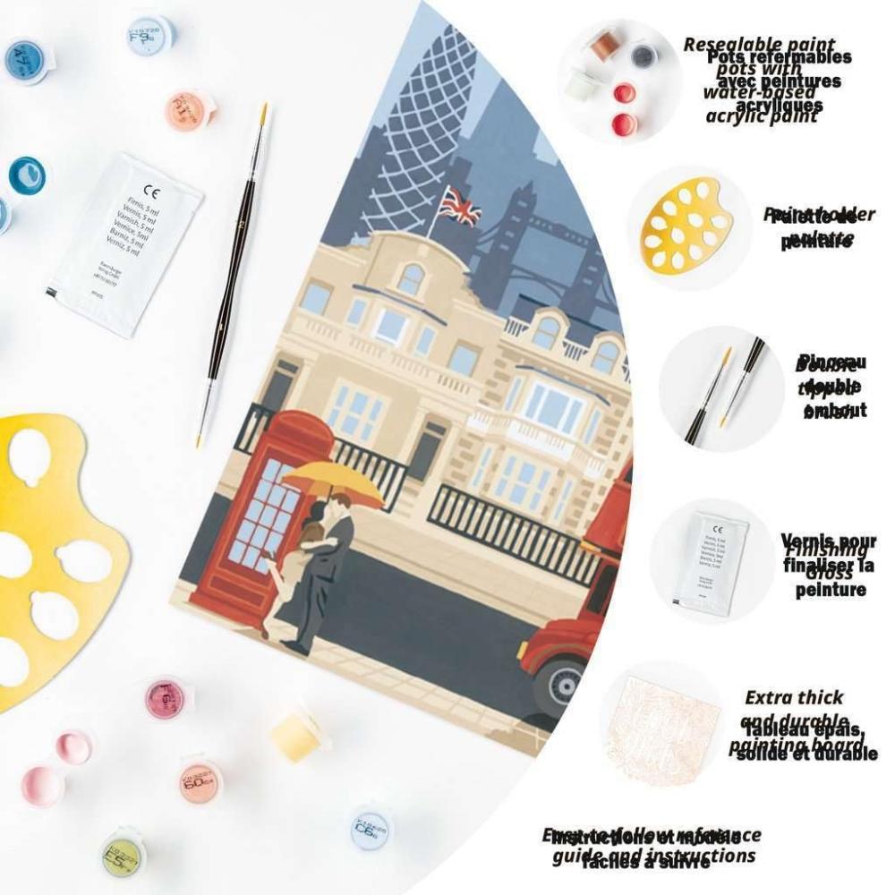 Ravensburger CreArt London, UK 23525 4 (Omalovánky Malování podle čísel Olejomalba Umělecká malba)