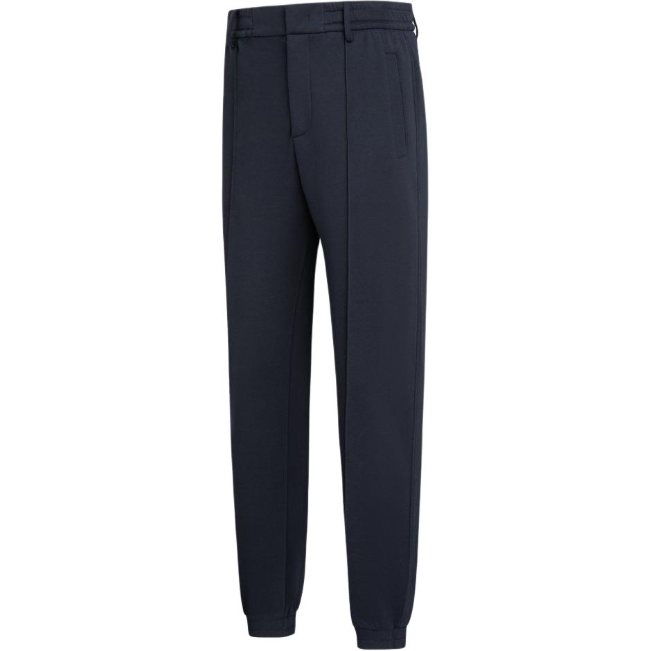 Emporio Armani FW24 EA7 Series Solid Color Elastic Waist Tapered Long Knit Sports Pants Men bottoms Navy-Blue 6D1PK0-1JHSZ-0920