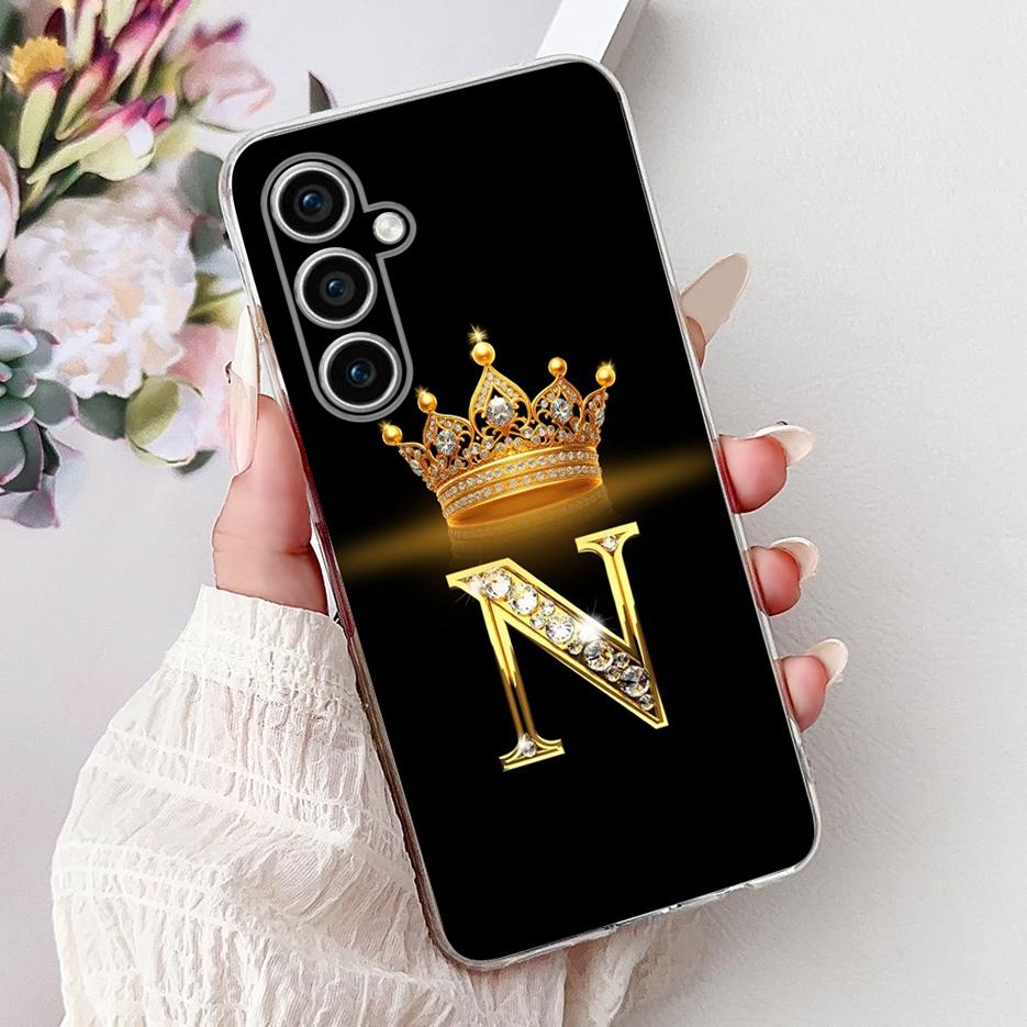 For Samsung Galaxy S23 FE Case S23 Plus New Crown Letters Cover Soft Slim Phone Case For Samsung S23 Ultra S 23 S23+ Fundas Bags
