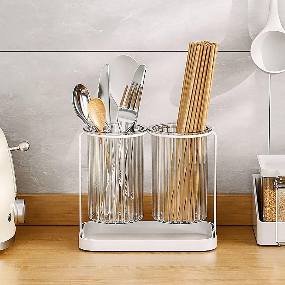 

Nordic Chopstick Rack Transparent Cutlery Drainer Durable Tableware Holder Chopstick