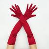 12 colors Women's Evening Party Formal Gloves Solid Color Satin Long Finger Mittens forEvents Activities Red White Rose Color