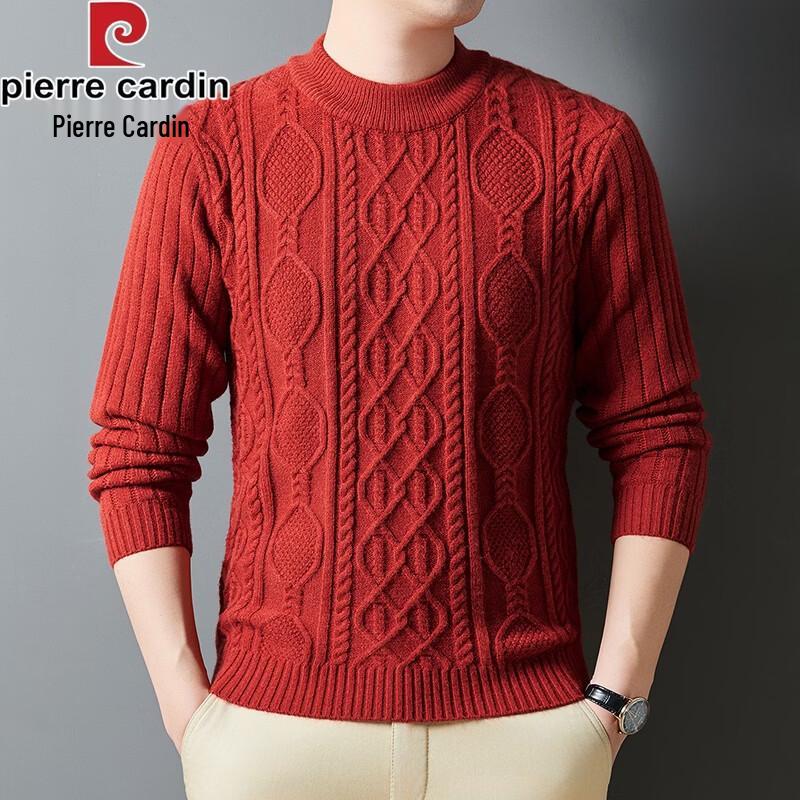 Pierre Cardin Men's Thickened Mock Neck Knit Sweater