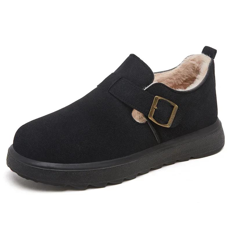 2024 Winter New Cotton Shoes Thickened Warm Boken Shoes Women's Cotton Boots with Velvet Snow Boots Casual Short Boots for Women