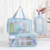 Transparent PVC Makeup Bag: Wet/Dry Separation, Large Capacity, PU Travel Cosmetic Organizer