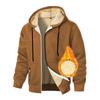 Men's Fleece-Lined Zip-Up Knitted Cardigan - Thickened for Autumn/Winter