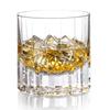 Crystal Rock Glass, Whiskey Glass, Hand-Engraved, 260ml, Thick Base Design, Wooden Box, Gift Set