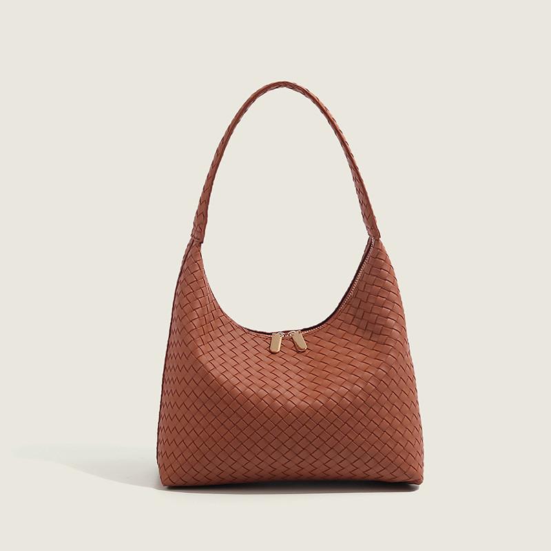 Ielgy Korean Version Woven Bag Large Capacity Tote Bag Women s Shoulder Armpit Bag Fashionable All-Match Portable Commuter Bag