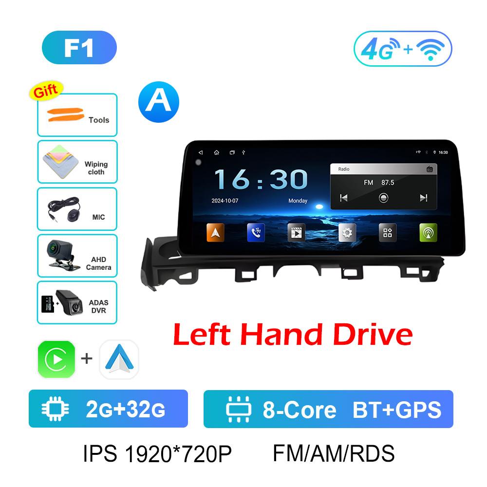 For Mazda ATENZA 2017 2018 - 2019 Wireless Carplay Android Intelligent System Bluetooth 12.3 Inch Touch Screen Accessories WIFI