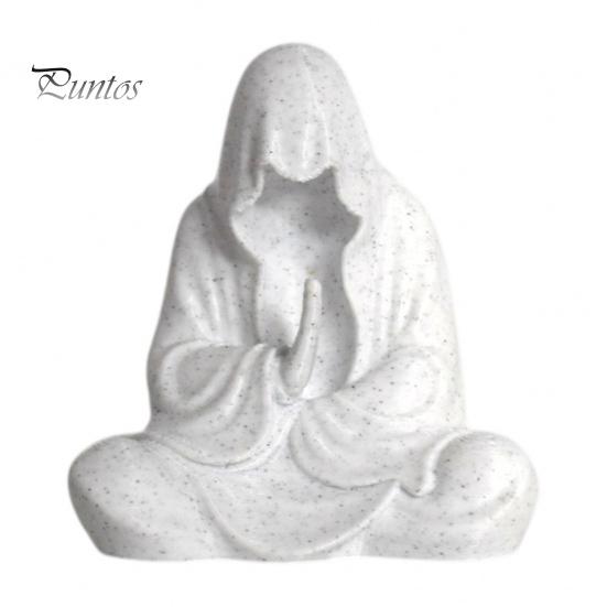 Faceless Buddha Ornament 3D Printed Figurine, Statue for Meditation & Desktop Spiritual Room, Sitting Sculpture Desk Shelf Decoration Home Office