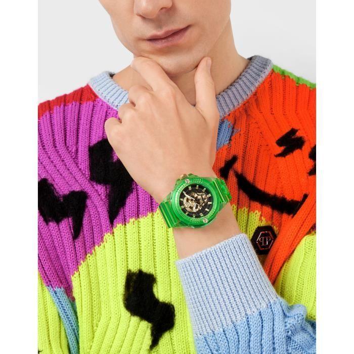 Montre Hommes Philipp Plein - PWWAA0924 - Vert Plastique - 44mm - 5 bar
