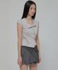 Peulleeoeob Paneled Half Shirts (Fl-123_Gray)
