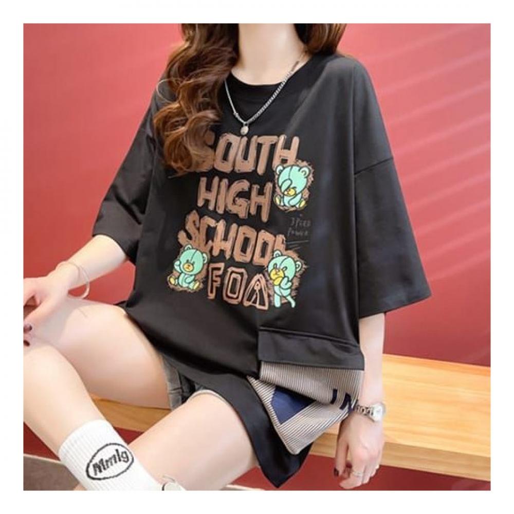 Navava Casual PrinT Loose FiT T shirT nT1890