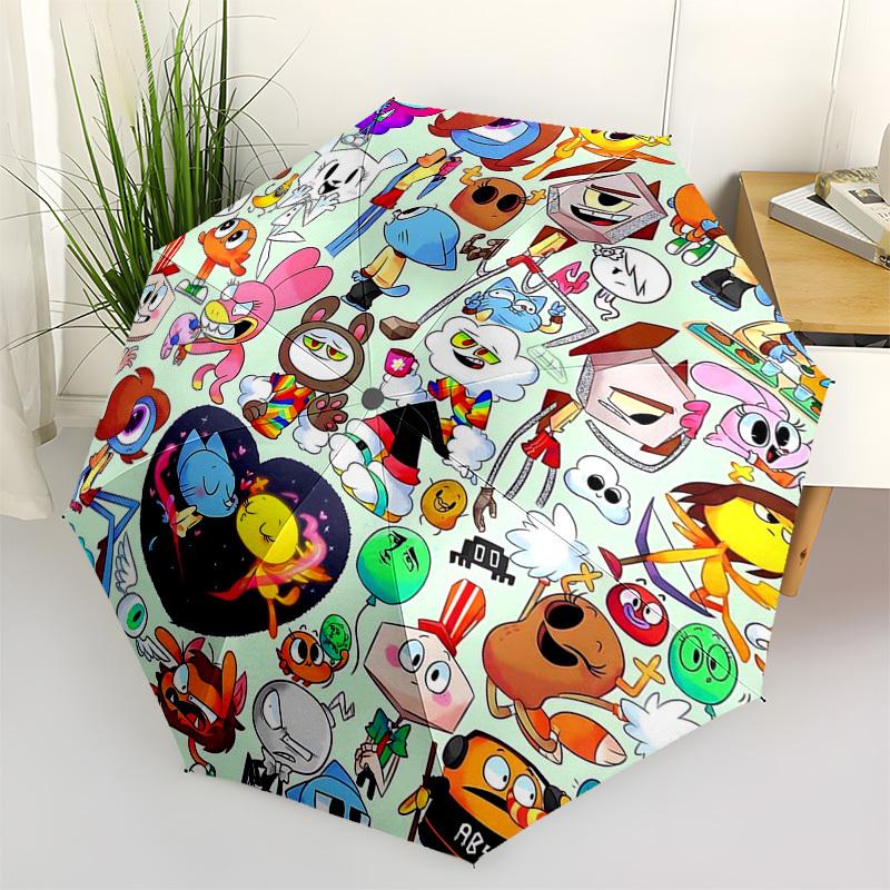 

1pc Adventure Time Outdoor Umbrella - Automatic Opening/Closing, Portable 3-Fold Design with Iron Frame - Perfect Gift for Adventure Time Fans, Travel
