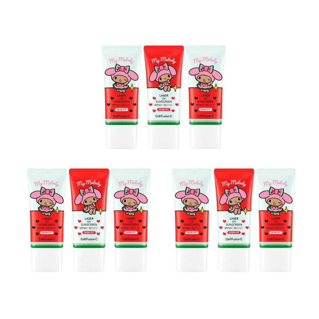 [Sanrio My Melody İşbirliği] Cell Fusion C Lazer UV Güneş Kremi 35ml (1+1+1)  (3 Seçenek)