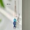 Wooden Fish Wall Hanging Ornaments, Nautical Beach Theme Home Decoration Sculpture for Bathroom Bedroom Lake House Decor