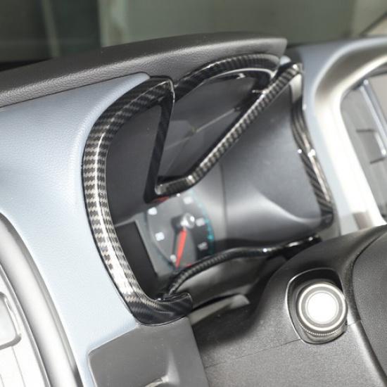 Carbon Fiber Dashboard Trument Box Cover Trim Bezels for Chevy Colorado 2014+