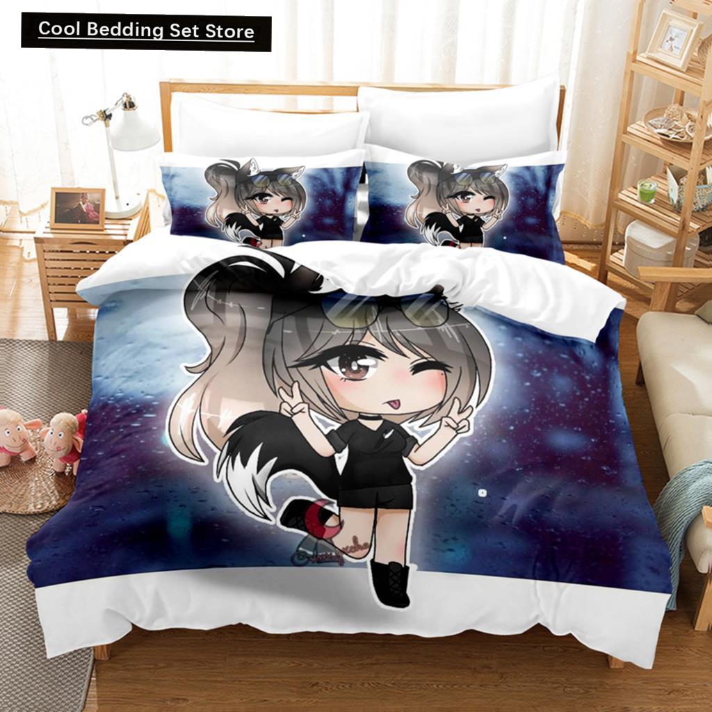 3D Print Anime Kawaii The Gacha Girl Bedding Sets Duvet Cover Set With Pillowcase Twin Full Queen King Bedclothes Bed Linen