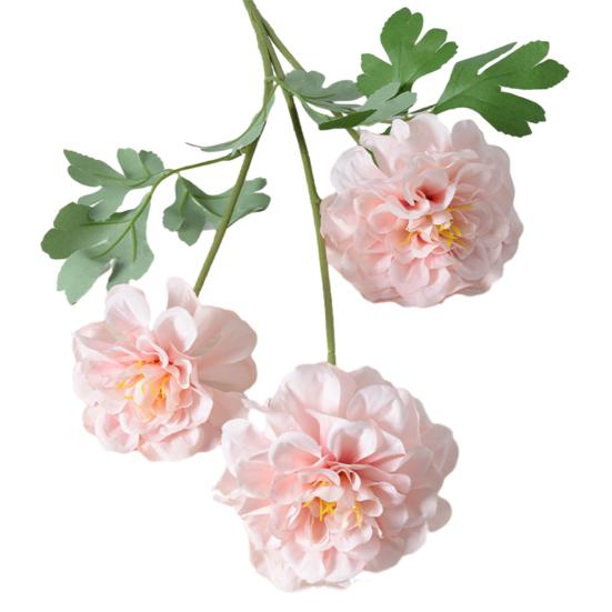 Yousheng Artificial Geranium Flowers UV Resistant Faux Silk Geranium Flower Bouquet with 3 Heads Blooms for Home Kitchen Garden Table Centerpiece розовый