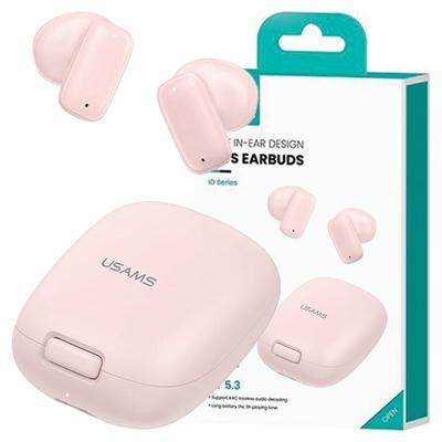USAMS Słuchawki Bluetooth 5.3 Twsid Series Bezprzewodowe Różowy/Pink Bhuid04 (Id25)