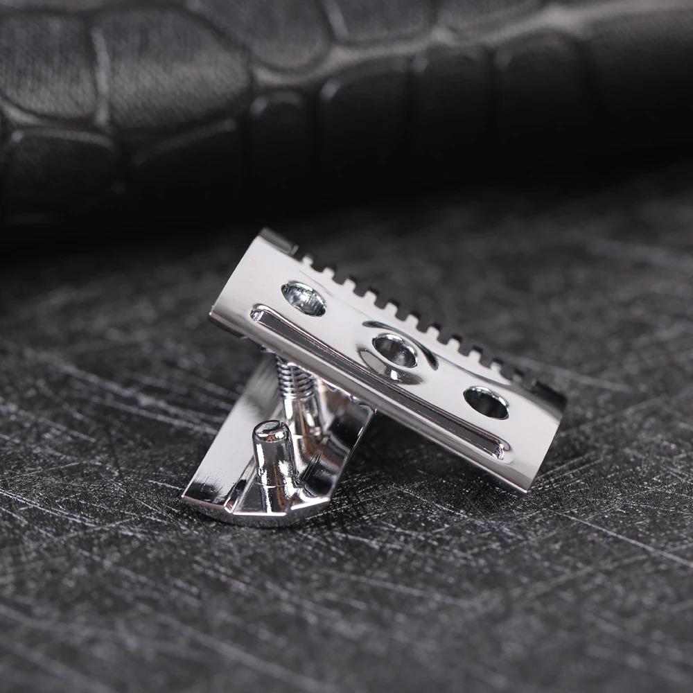 "The FLIPSIDE by YAQI" A Dual Comb Dual Aggression Level Mens Razor Head In Chrome